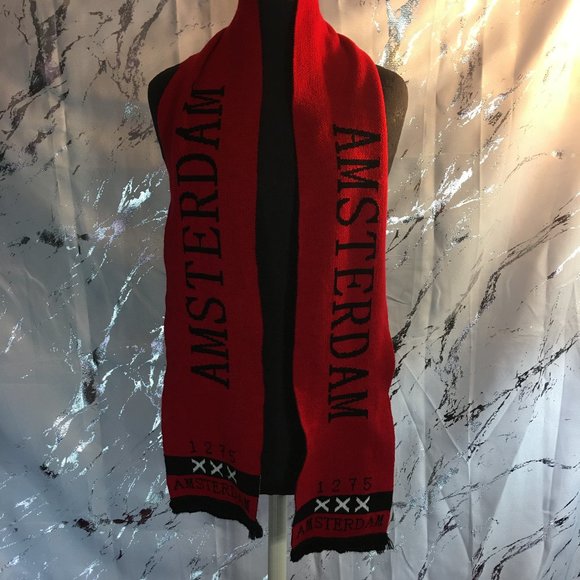 Amsterdam 1275 Red Scarf - Picture 1 of 3